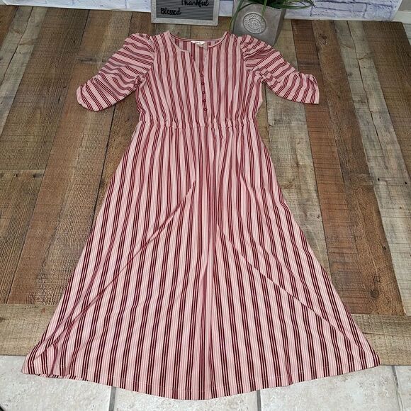 Matilda Jane Heart to Heart McIntosh Red Striped Knit Dress M - Picture 6 of 13